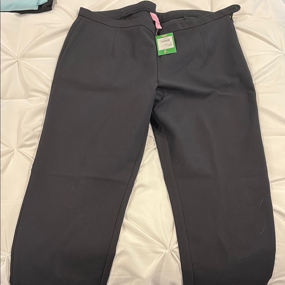 NWT Lilly Pulitzer Alessia Onyx stretch dinner pant size 16